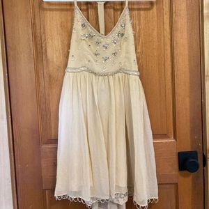 Blush dress with crystal detail. Size 4. Urban outfitters.